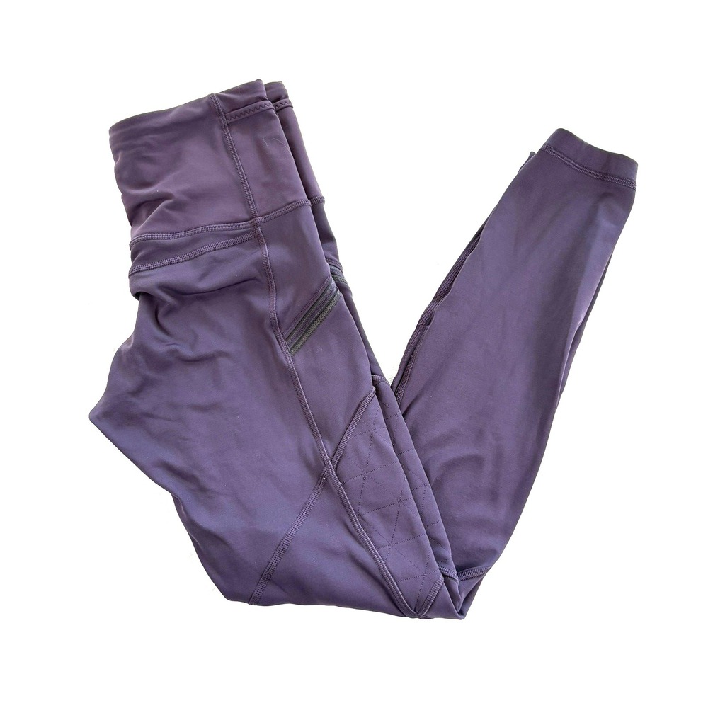 Lululemon Toasty Tech Tight II Fleece Leggings‎ 6 Cyber Purple Cold Weather